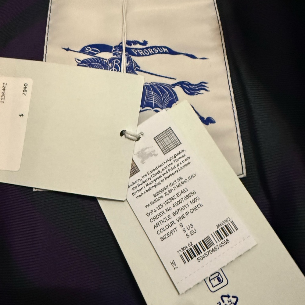 Burberry Black and Purple Zip-Up Jacket - Picture 5 of 7